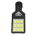 Miniatyrbillede 4 af 5: Solcelle Sensor Lampe IP64 Vandtæt COB Hvid Belysning Høj Sensitivitet Bevægelsessensor Solcellelampe med Fjernbetjening
