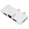 Miniatyrbillede 3 af 5: Dockingstation Hub til Microsoft Pro 9 8 X med 4K HD Multimedie Interface Fuld Funktion Type C Gigabit Ethernet 2 USB3.0 YEMMA