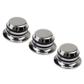 Miniatyrbilde 1 av 5: 3 stk Gitar Metall Topphatt Tone Tuning Knapper For Fender Elektrisk Gitar Jazz Bass Lp St Krom