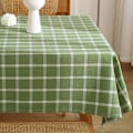 Miniatyrbilde 3 av 3: Bordduk, rutete Bordduk Rektangulær Lin Stain Resistant Vaskbar Gingham Bordduk For utendørs piknik, Kjøkken og Julemiddag, Jul D