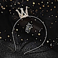 Miniatyrbilde 5 av 5: Skinnende Bursdagskrone Tiara For Jenter Prinsesse Dekorasjon Hodebånd Kroner For Barn (gull)