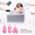 Miniatyrbilde 2 av 5: BE 3 stk. Simple Dimple Fidget, Leke Håndholdt Mini Fidget Leker Sensorisk Stress Relief Håndleker med Nøkkelring for Barn Voksne Anti-Angst Squ
