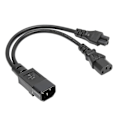 Miniatyrbillede 2 af 5: Strømsplitterkabel: IEC 320 C14 Han til C13 og C5 Hun Adapter - 10A 250V