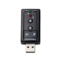 Pikkukuva 1 / 5: Virtuaalinen 7.1-kanavainen äänikortti Ulkoinen USB 2.0 Audio Mic Kaiutinsovitin Mikrofoni Stereo 3,5 mm:n liitäntä Kuulokemikrofoni Äänikortti