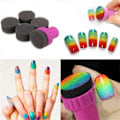 Miniatyrbillede 2 af 3: 5 stk./sæt Sort Svamp Neglekunst Stamper Gradient Ændring DIY Negle Stempling Design Plader Manicure Tilbehør Værktøj