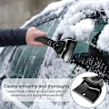 Miniatyrbilde 3 av 3: 2 Pakning Isskrape Snøskrape Frost Isfjerningsverktøy, solid, skumgrep, kompakt størrelse, for bil Auto Suv Lastebil Vindskjerm Vinduer (svart)