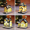 Miniatyrbillede 3 af 3: LED Jule Resin Lys Hus Juledekorationer Resin Jule Scene Landsby Hus By til Julegaver
