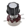 Ersättnings-potentiometer med knopp, 6 mm axeldiameter, 470 kΩ, 2 W