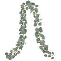 Miniatyrbilde 1 av 5: Kunstig Eucalyptuskrans Kunstig Silke Eucalyptusblader Vines Håndlaget Krans Grønt Bryllup Bakgrunn Bue Veggdekor 1stk