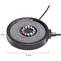 Miniatyrbillede 2 af 5: Akvariefisketank Luftgardin Boblesten Disk med 12 Flerfarvede LED'er
