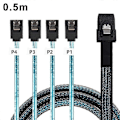 Pikkukuva 2 / 5: Datakaapeli|Mini SAS SFF-8087 - 4SATA kiintolevyn datakaapeli - 0,5 m