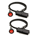 Miniatyrbillede 1 af 5: 2x 24-pins Hun Atx Psu Pc Strømforsyning Starter Tester Start Op Jumper Ridge Kabel Med Til/fra Switch