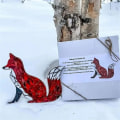 Miniatyrbild 4 av 5: 2 st DIY Bergkedja Mosaik Kit Rolig Solros Svamp Färgat Glas Hantverk Färgat Glas Räv Mo