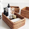 Miniatyrbillede 3 af 5: Håndvævet Rektangulær Rattan Kurv til Frugt, Te, Snacks, Brød, Picnic, Kosmetikopbevaring, Køkken