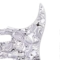 Miniatyrbilde 4 av 4: Gitartilbehør Elektrisk Gitar Pickguard Frontdeksel Elektrisk Gitar Pickguard Svart