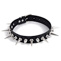 Miniatyrbillede 1 af 5: Emo Spike Choker Punk Halsbånd Goth Halskæde Mode Vegan Læder Bælte Chocker Tilbehør Harajuku Gothic Smykker Halloween