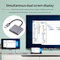 Miniatyrbillede 4 af 5: USB 3.0 til VGA HDMI-kompatibel Konverter 2 i 1 5Gbps Bærbar 1080P Video Adapter Kabel Computertilbehør
