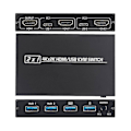 Miniatyrbillede 4 af 5: 2-port HDMI USB KVM 4K Switch Splitter til delt skærm, tastatur og mus, adaptiv EDID / HDCP, printer, plug and play