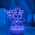 Miniatyrbilde 1 av 5: SBSG FNAF Nattlamper 3D LED Five Ni-ghts at Fre-ddy Nattlampe, 3D Illusjonslampe for Barn og Rom Romdekor