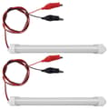 2x 12V Bil LED SMD Interiør Lyslist Rør Stripe Lampe Varebil Båt Campingvogn Kald Hvit