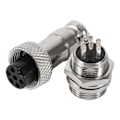 Pikkukuva 3 / 3: 10 kpl GX12 6-nastainen 12 mm ilmailupistoke uros- ja naaraspuolinen metalliliitin YEMAA