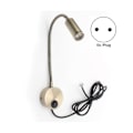 Miniatyrbilde 3 av 5: Veggmontert leselampe Vegglampe Slange Sengelampe Bryterkontroll Minimalistisk stil Vegglampe (Gull