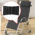 Miniatyrbilde 5 av 5: Zero Chair Erstatningsstoff Folding Recliners Meshdeler For Utendørs Camping Patio Hagegård Basseng 63x17in