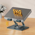 Miniatyrbild 4 av 5: Fällbart Justerbart Laptopställ 360° Rotation Tablethållare Al-Legering Stabil Kompatibel med Bord