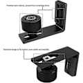 Miniatyrbillede 5 af 5: Justerbar guide til skydedør, bundrulle, vægmonteret hardware, sort
