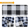 Miniatyrbillede 3 af 5: 2 stk Buffalo Plaid Bøjle Halloween Thanksgiving Til Juletræ Håndværk DIY Dekoration (Sort Og Hvid)