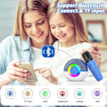 Miniatyrbilde 2 av 5: Mini Karaoke Maskin med 2 Mikrofoner, Bærbar Bluetooth Mikrofon Sang Leker med LED Lys, Julegave
