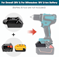 Miniatyrbillede 3 af 5: Dm18m Batterikonverter Adapter til Milwauke M18 til Dewa 20v Batteri Konverter til 18v Bl1830 Bl1