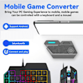 Miniatyrbillede 5 af 5: Gamepad Mobil til PUBG Controller Spil Tastatur Mus Konverter Bluetooth til IOS Android Spil A