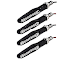 Miniatyrbillede 3 af 4: 4 stk. Motorcykel 12 LED Blinklys Indikator Blinklys Lys Rav