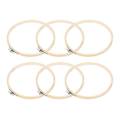 Pikkukuva 1 / 3: 6 kpl Kirjontasetti Ristipisto Bambukehys Pyöreä Kirjontakehys Tee-se-itse Käsityö Ompelu Neulontatyökalu (15cm Khaki)