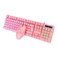 Miniatyrbilde 1 av 5: 1 Sett Trådløst Tastatur Ergonomi Lysende Anti-Skli Profesjonelt Rask Respons Komfortabel Skriving Fargerik Belysning Datamaskin USB Spillmus