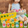 Miniatyrbild 3 av 5: 1 Set Färgglada Ägg Anti-spricka Repskyddad Färgfast Fallskyddad Oömtörbar DIY Öppningsbar Ångestlindrande Påskägg Leksak Hemleverans