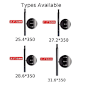 Miniatyrbilde 5 av 5: Sykkelsete Setepinne Setepinne Stang MTB-Sykkel Stang Vei 28.6x350mm
