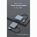 Pikkukuva 3 / 5: 3-in-1 USB Type-C -telakointiasema, Type-C - DisplayPort - USB 3.0 -liitäntä, PD 100W, 8K@60Hz, 4K@144Hz, muuntaja MacBookille