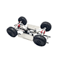Pikkukuva 5 / 5: RC-auton metallivaihteisto etu- ja taka-akselisetti MN D90 D91 D96 99S FJ45 1/12 RC-auton päivitysosille Tarvikkeet Musta