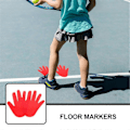 Miniatyrbillede 4 af 5: Håndgulvmarkeringer Gulv Emblemer Tæppeområder Tennis Spot Markører til Gymnastiksal Gulv Markeringssteder Håndform