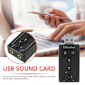 Pikkukuva 1 / 5: USB 7.1 Ulkoinen PC USB Äänikortti 3.5mm Kuuloke Audio Adapteri Mikrofoni Äänikortti Mac Win Compter Android Linuxille