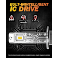 Miniatyrbillede 3 af 4: 2 stk Canbus LED Pære H1 LED Forlygte Mini Størrelse Design Trådløs Fanløs Til Bil LED Lampe CSP Chip 16000LM Hvid Høj Effekt