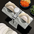 Miniatyrbild 4 av 5: Dumpling Maker, Dubbelhuvud Automatisk Dumpling Maker Form för Hushåll, Empanada Press Ravioli Form Kök