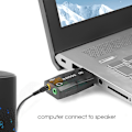 Pikkukuva 5 / 5: Ulkoinen USB-äänikorttisovitin Audio 5.1 Virtuaalinen 3D USB - 3,5 mm:n mikrofoni kaiutin kuulokeliitäntä kannettavan tietokoneen sovittimelle
