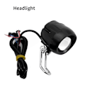 Miniatyrbilde 4 av 4: LED Frontlykt med Horn, Frontlys for Elektrisk Sparkesykkel, E-sykkel, Sparkesykkel Deler, 10in, f