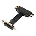 Pikkukuva 3 / 5: PCIE X1 Nouseuttajakaapeli Kaksois 90 Asteen Oikea Kulma PCIe 3.0 x1 - x1 Jatkokaapeli 8Gbps PCI Express 1x Nouseuttajakortti - 5CM