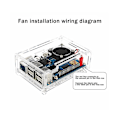 Miniatyrbilde 4 av 5: Akrylhus med kjølefan for Banana Pi M2, beskyttende skall for Banana Pi M2 utviklingskort