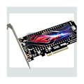 Miniatyrbild 2 av 5: PCI-e X8 X16 Dubbel Disköverföringskort NVMe M.2 Mkey SSD Raid Array Expansionsadapter Moderkort P