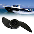 Miniatyrbillede 4 af 5: Sort 2-bladet bådpropel påhængsmotor propel elektrisk trollingmotor påhængsmotor propel til 32lb 46lb 40lb s202412248351